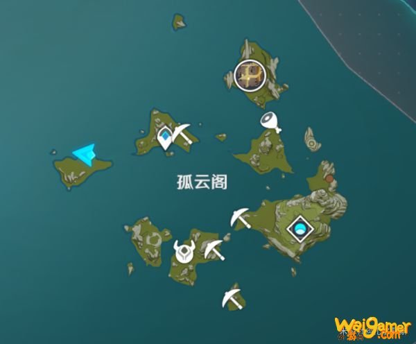 原神孤云阁陨星碎屑位置图